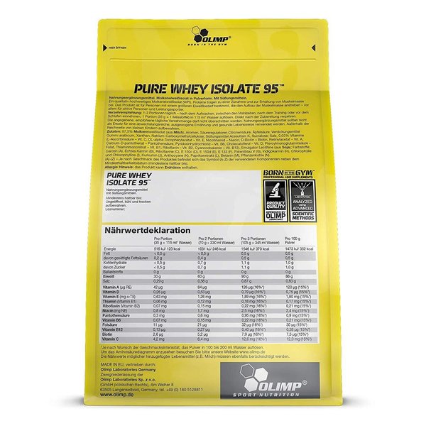 Olimp Pure Whey Isolate 95 - 600g