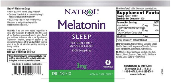 Natrol Melatonin Sleep 3 mg 120 Tabletten