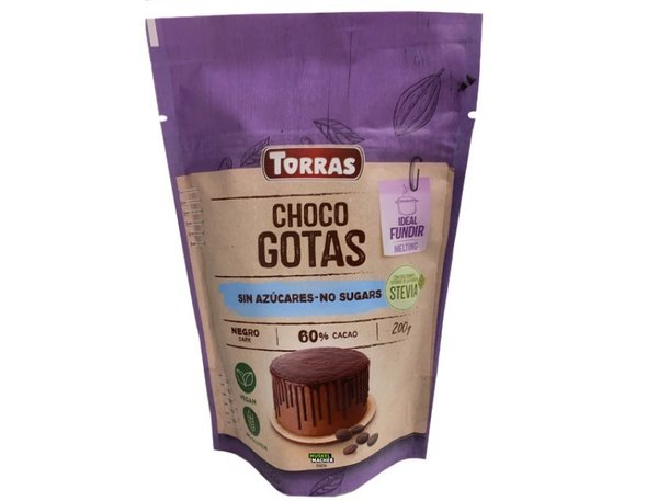 Torras Choco Drops Stevia (200 g)