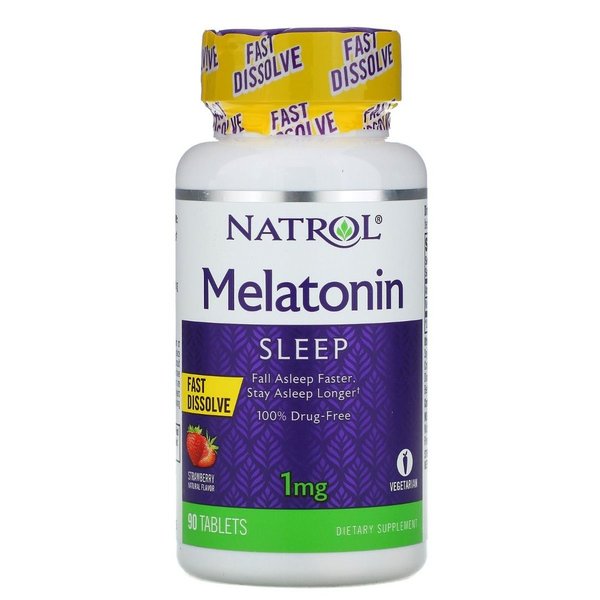 Natrol Melatonin Sleep 1 mg Fast Dissolve Strawberry 90 Tabletten