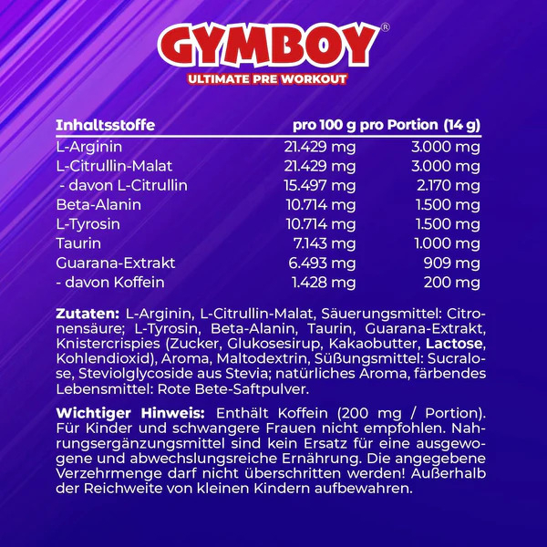 Gymboy Ultimate Pre Workout 392 g Dose